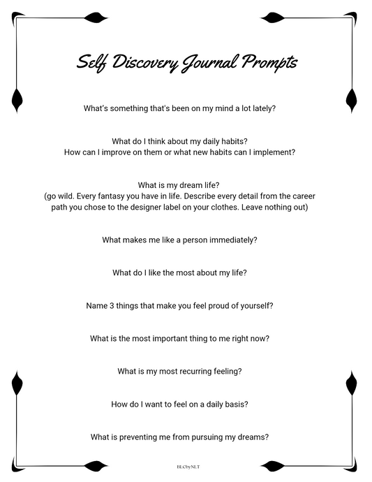 Self Discovery Journal Prompts