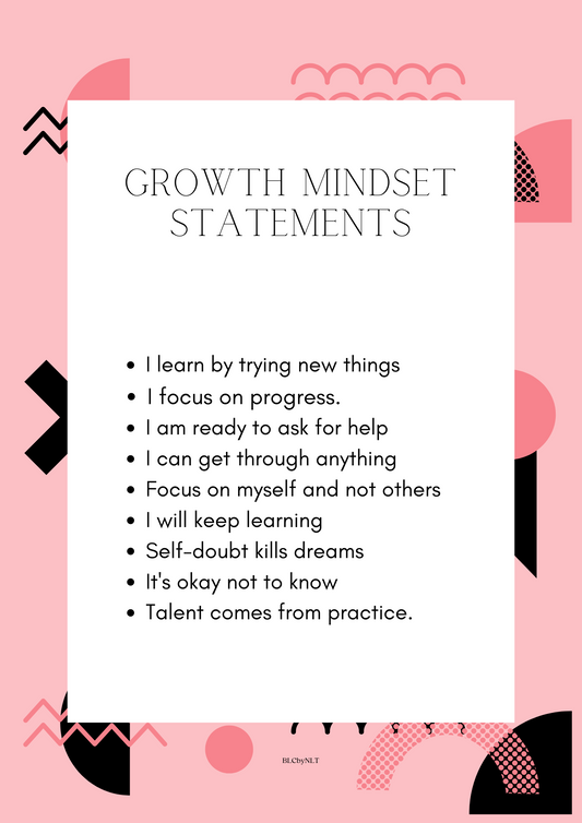 Growth Mind Statements